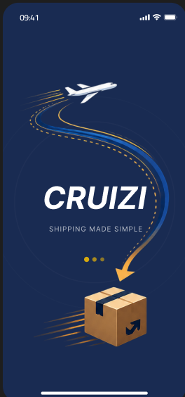 Cruizi app animated shipping splash screen